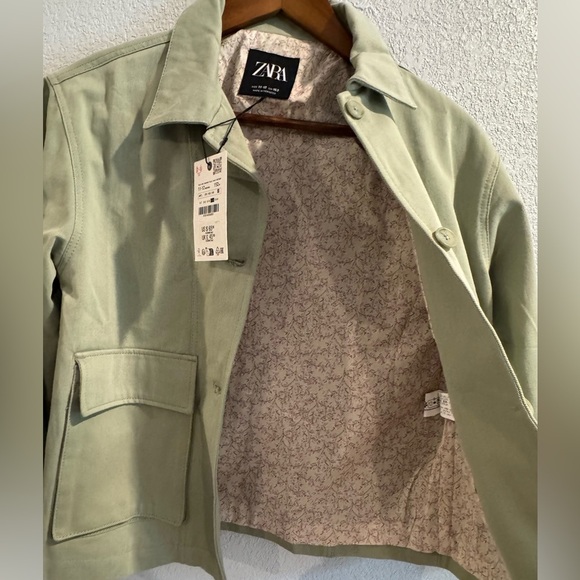 Zara Kids Green Maxi Pocket Lined Jacket 11-12y NWT - Picture 4 of 4